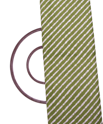 Olive Green Colour Lehariya Printed Cotton Fabric